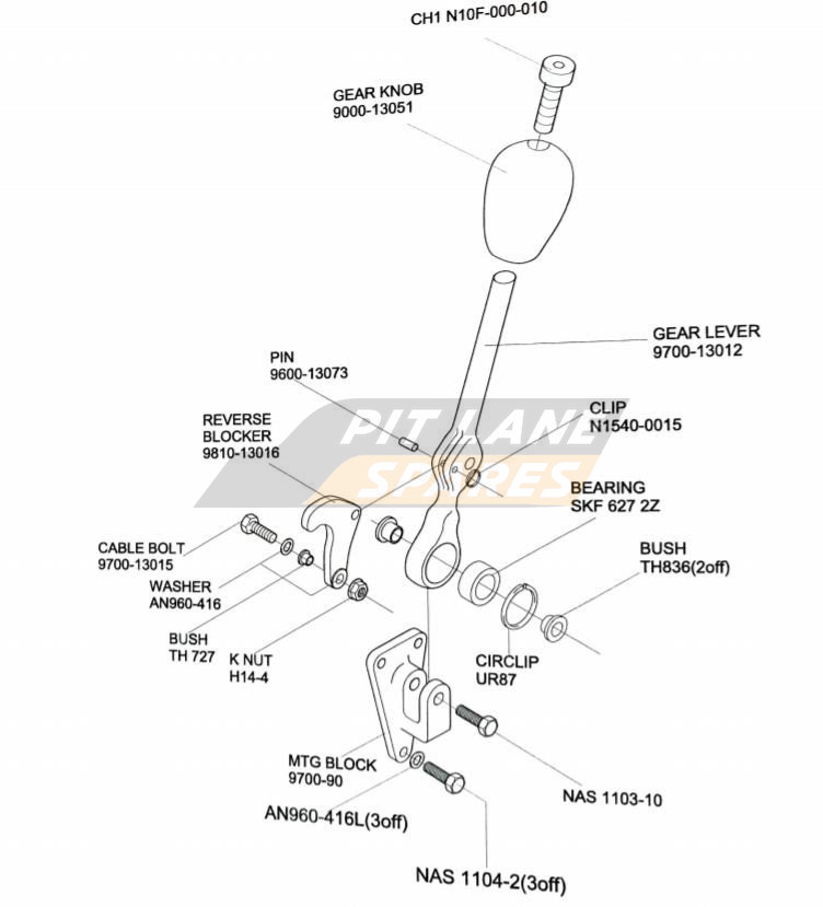 B99/00 GEARSHIFT Diagram